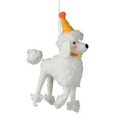 Felt Poodle with Party Hat Ornament picture