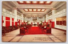 c1910s~Marquette Hotel Lobby Front Desk~St. Louis Missouri MO Vintage Postcard picture
