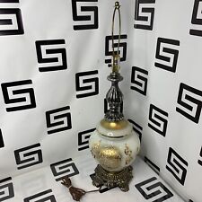 30”  Vintage 1971 L&LWMC Brass & Glass Gilt Gold Italian Glam  Table Lamp picture