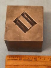 Antique Pre-WWII BULLION CAPTAINS BARS INSIGNIA 3 Lb STEEL STAMPING DIE JN573 picture