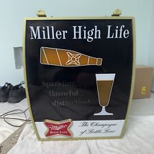 Rare Vintage Miller High Life Pouring Beer Motion Lighted Sign - Works Great picture