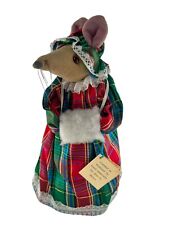 Bespoke OOAK Scotland Handicraft Christmas House Mouse by Hilary Plaid Taffeta picture