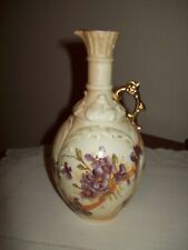 Antique RUDOLSTADT Gilded Floral Porcelain Pitcher Vase Signed 69 RW Germany picture