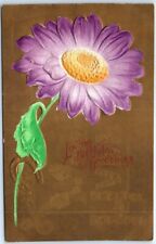 Postcard - Flower Embossed Print - Loving Birthday Greetings picture