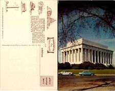 Vintage Postcard - Washington DC Lincoln Memorial Constitution Ave View  picture