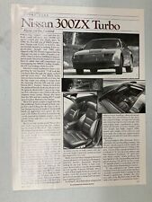 DatArt17 VINTAGE Original Article Short Take Nissan 300 ZX Turbo Jun 1986 2 page picture