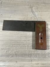 Vintage Stanley Try Square Brass Inlaid Carpenter Tool 6