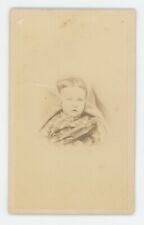 Antique CDV Circa 1860s Adorable Baby Being Held by Someone Behind Washington NJ picture