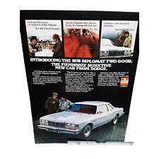 1978 Chrysler Diplomat Car 2 Door vintage 1977 Magazine Print Ad picture