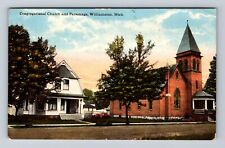 Williamston MI-Michigan, Congregational Church & Parsonage Vintage Postcard picture