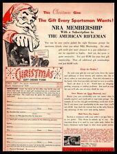 1957 National Rifle Association Santa Claus Christmas Gift Membership Print Ad picture