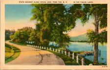 State Highway Along Keuka Lake Penn Yan Ny In The Finger Lakes Postcard Unp picture