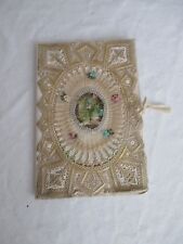CPA FANCY VICTORIAN CARD PAPER VALENTINE CUTOUTS ADDED LACE 1880 RARE picture