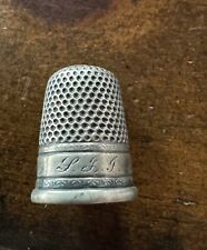 ENGRAVED VINTAGE STERLING SILVER ANTIQUE SEWING THIMBLE 7 picture
