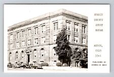Akron OH-Ohio RPPC, Summit County Court House, Vintage c1940 Postcard picture