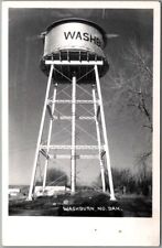 WASHBURN, North Dakota RPPC Real Photo Postcard Water Tank View  / Dated 1959 picture