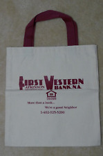 Cloth Tote First Western Bank Atkinson, Nebraska NEW picture