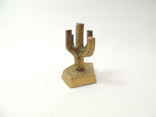 Mid Century Solid Brass Saguaro Cactus Paperweight Ring Holder 3.25