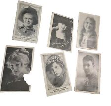 Lot Of Six Vintage Famous Hollywood Silent Movie Stars Trading Cards 1910s-1920s picture
