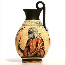 Ceramic Vase Pot black-figure Greek Pottery Painting Greek King God Zeus 6.3in picture