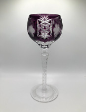 Nachtmann Traube Deep Purple Crystal Wine Glass 8 1/4” Cut To Clear picture