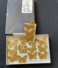 Decorative Butterflies 15 Gold Glitter Sparkles Gems Crafts 2