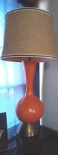 Vintage lamp Brite Orange With Gold Flakes  A 1970's Era Unbranded. picture