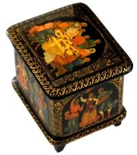 1994 LACQUER PALEKH BOX SIGNED. 5 WEDDING THEMES FROM FAIRYTALES. MINT. SIGNED. picture