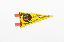Vintage Pennsylvania Dutch Souvenir Mini Felt Pennant 7