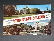 Postcard Greetings From Iowa State College Ames Iowa R03 picture