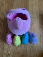 Peeps Pink Plush Easter Basket Chick and 4 Mini Chicks picture