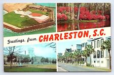 Postcard Greetings From Charleston South Carolina Banner Large Letter A picture