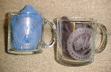 VETERANS DAY - Remembrance Day Glass Coffee Mugs - set of 2 - US & Canada Flags picture