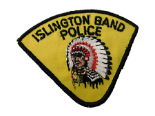 ISLINGTON BAND POLICE VINTAGE PATCH SHOULDER ONTARIO NATIVE  1ST NATIONS CANADA picture