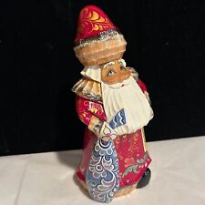 Vintage Russian Hand Carved Painted Father Frost Christmas Santa Claus Russia picture