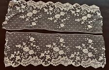 Antique two Pieces of Princess Lace made by Filling Stitch on a Prepared Net picture