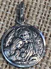 ANTIQUE ITALIAN STERLING SILVER FIRST HOLY COMMUNION PENDANT/CHARM .925-SIGNED picture