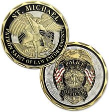 St Michael Patron Saint of Law Enforcement Police Challenge Coin picture