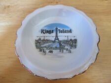 Vintage KINGS ISLAND EIFFEL TOWER Small Ceramic Gold Rimmed Ashtray/Coin Dish picture