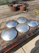 VINTAGE WILLYS JEEP HUB CAPS, USED ORIGINAL, 5 PIECES  picture
