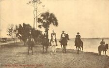 c1910 Postcard; People Riding Horses at Rio Vista on the Halifax, FL Unposted picture