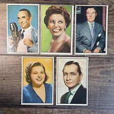 1952 BOWMAN TELEVISION & RADIO STARS OF NBC LOT OF 5 VINTAGE TRADING CARDS picture