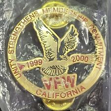 VFW California CA 1999 2000 Unity Membership Commitment Lapel Pin Hat Vest picture