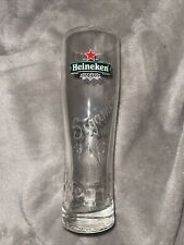 Heineken Beer Pint Glass Tall & Thin Embossed Raised Heineken On Bottom & Star picture