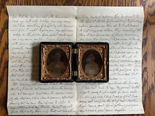 Ambrotype of 2 girls in Double Case picture
