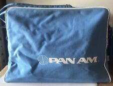 1970’s Pan Am Airline Blue Canvas Carry-On Travel Bag…. picture