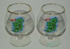 Nice Vintage IRELAND Small Liquor Cocktail Glass Glasses Lot of 2 MINTY CRISP picture