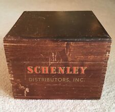 Vintage Schenley Distributors Dovetail Wood File Box picture