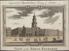 1770 Henry Chamberlain Antique Print of The Royal Exchange London picture