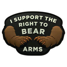 I Support Right to Bear Arms 2nd Amendment Bear Paw Patch [3D-PVC-BAR-1] picture